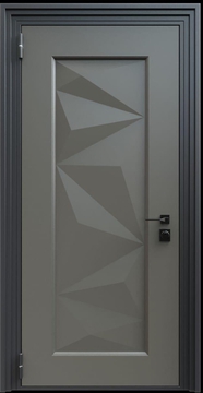 Входная термодверь с металлофиленкой и порошковым окрашиванием RAL 7022 (тип №3) Входная термодверь с металлофиленкой и порошковым окрашиванием RAL 7022 (тип №3)